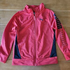Kids Puma Full Zip Toddler Lightweight Red Jacket Size 3T